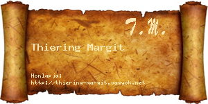 Thiering Margit névjegykártya